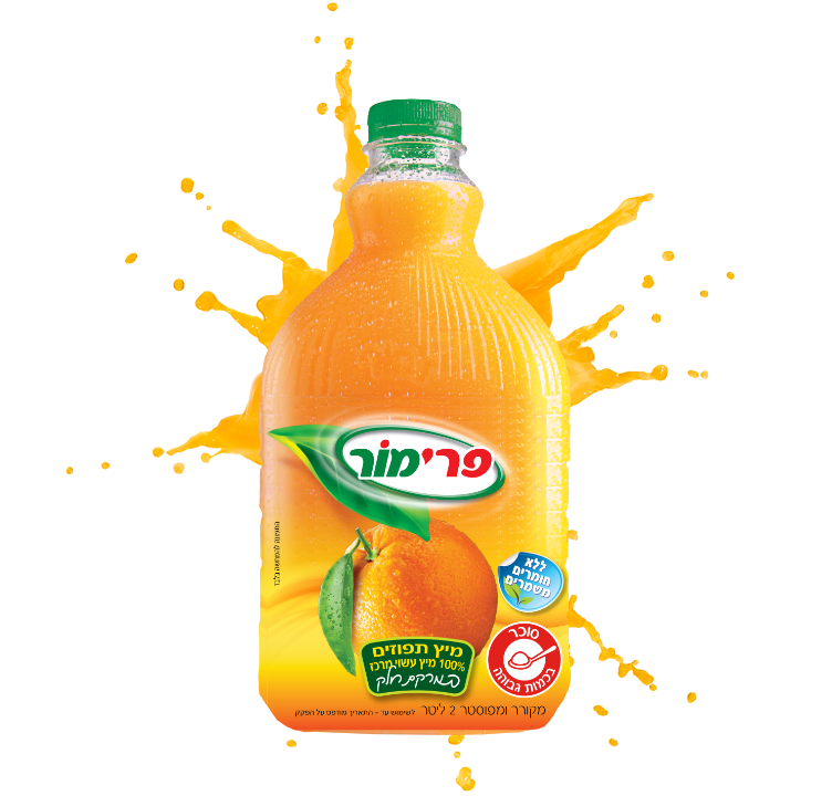 100% מיץ תפוזים מרכז קטיפתי